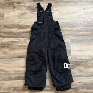DC Shoes Toddler Snow Bibs Black 2T 10K Waterproof Winter Pants Adjustable